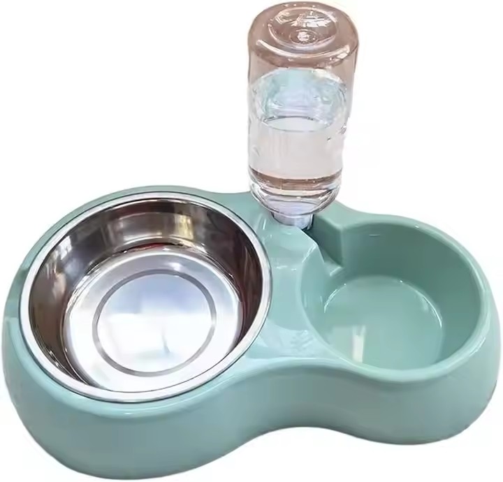 Custom Hot Selling Healthy Double Plastic Feeder Food Pet Bowl Feeder