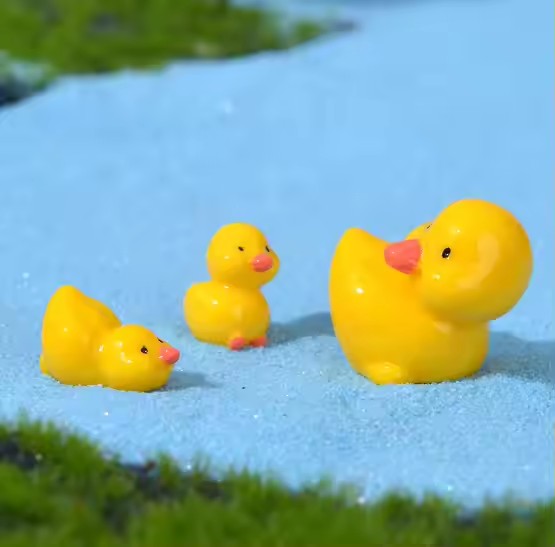 Miniature Scene Crafts Bonsai Accessories Home Decorations Mini Yellow Duck