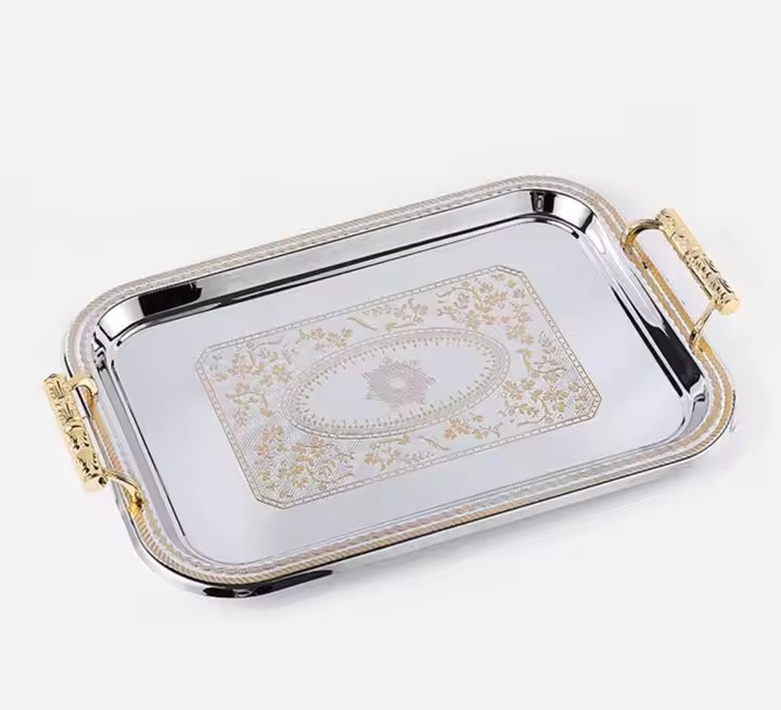 Serving Tray with Handles Vanity Tray Vintage Design Elegant Dinner Tray Jewelry