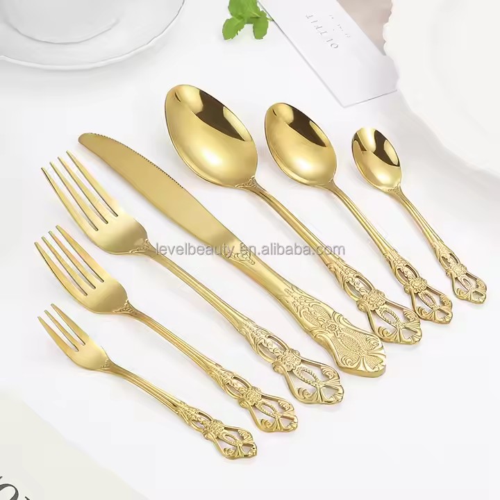 Utensils Set Silverware Dinnerware Sets Black Utensil Home Essentials
